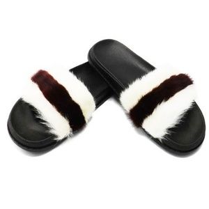 Mink Fur Slides